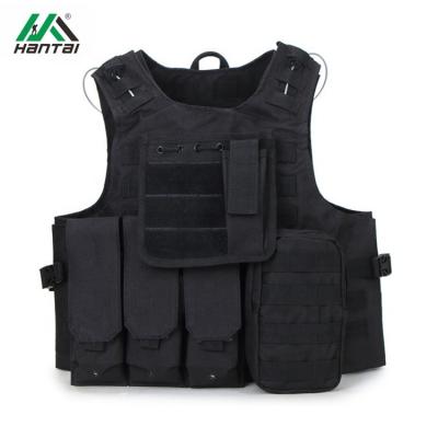 China Military Communication Solutions Good Quality Black Color Oxford Hot Selling Tactical Vest for sale