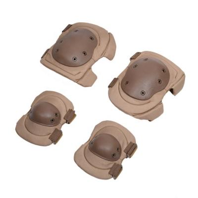 China Combat Breathable Brown Soft Shell Army Knee Elbow Pads In Stock for sale