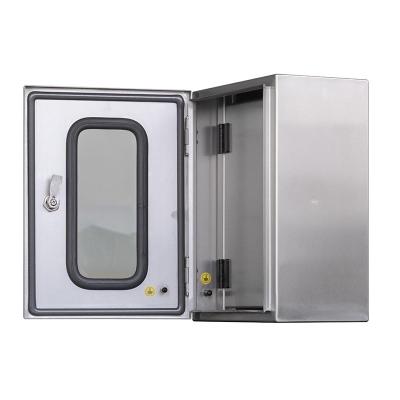 China Customized Waterproof Cabinet Visible Window Weather Proof Electrical Enclosure Box With Transparent Protection Window for sale