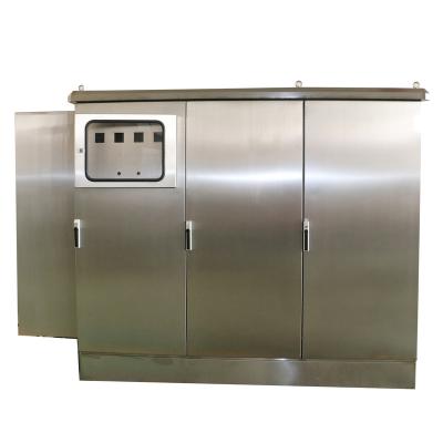 China Stainless Steel Three Door Stainless Steel Floor Mount Enclosure With Door Handle And Hinge for sale