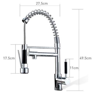 China Brass Faucets Cold And Hot Thermostatic Water Kitchen Faucet Pull Out Faucet for sale