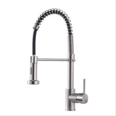 China Brass Cold And Hot Faucets Water Kitchen Faucet Thermostatic Chrome Spring Faucet for sale