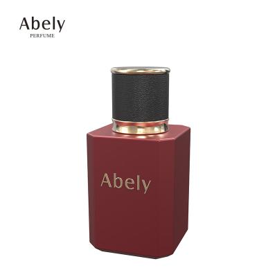 China Elegant Abely Cosmetic Private Label Clear Coated Glass Empty Perfume Cologne Bottle 100ml With Perfume Lids for sale