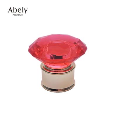 China Wholesale Non Refillable Luxury Acrylic Perfume Cover Crystal Transparent Crimp Perfume Bottle Cap for sale