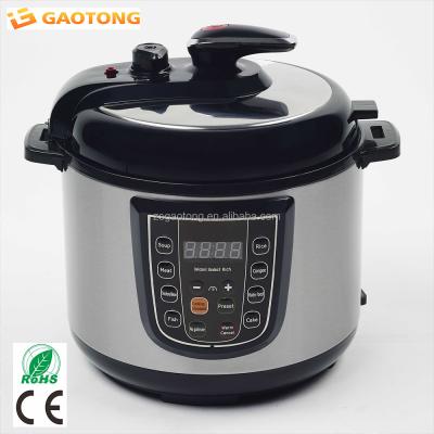 China Eco-Friendy Gaotong SX100 A-W Stainless Steel Stick Non Coating CE Certificate 6L Electric Pressure Cooker 230V/50Hz for sale