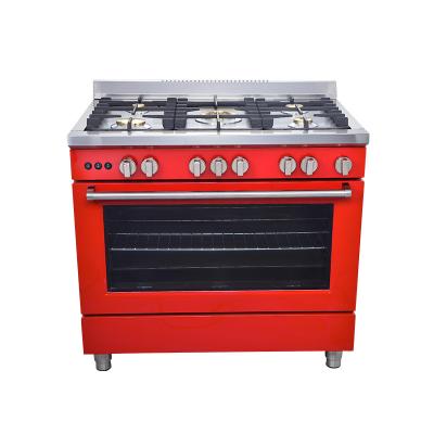 China Hotel High Temperature Stainless Steel Material Cooking 4 Burner Industrial Gas Stove With Oven for sale