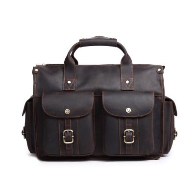 China Can Hold 14 Inch Laptop Vintage Antique Laptop Handbag Men's Leather Bag Briefcase for sale