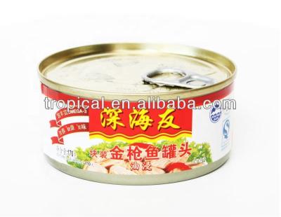 China Cheap canned canned flakes of shredded skipjack tuna in vegetable oil, high quality tuna 85g, 140g, 160g, 170g, 185g for sale