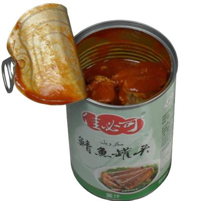 China Canned Chinese Canned Mackerel Fish in Box with Tomato Sauce Plant for sale