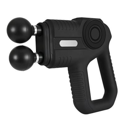 China Dual Head Massage Heads Body Massage Gun Rechargeable Fascia Gun Athlete for sale