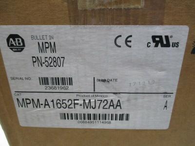 China ALLEN-BRADLEY MPM-A1652F-MJ72AA MP-Series MPM 240V AC Rotary Servo Motor zu verkaufen