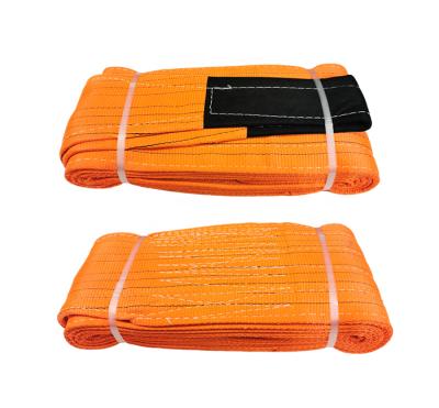 China heavy duty 100 ton polyester webbing sling flexibel belt heavy duty 20 50 ton webbing lifting sling for sale