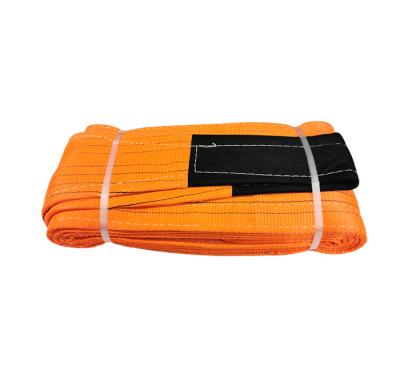 China heavy duty 100% polyester color coded soft round lifting sling polyester belt crane lift cargo belt sling for sale