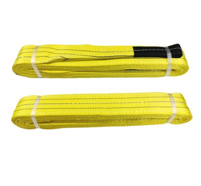 China heavy duty 100% polyester webbing lift slings sash polyester 3 ton webbing flat sling 2m long for sale