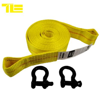 China Factory Supply Custom Heavy Duty Car Motor Car Towing Flexible Truck Recovery Towing Straps Kit Universal for sale