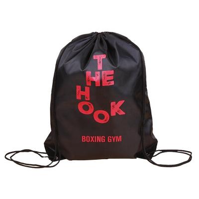 China Promotional Logo Printing Sport Drawstring Folding Drawstring Bag Gym Backpack Bag Custom Gym Strap Bag for sale