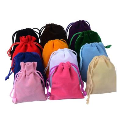 China For Jewelry Packing Coloful Velvet Pouch Jewelry Display Drawstring Gift Packaging Bags And Pouches for sale