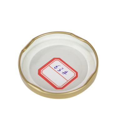 China Custom 63# Twist off lid for Glass Jars for Chili sauce Canned fruit food packaging zu verkaufen