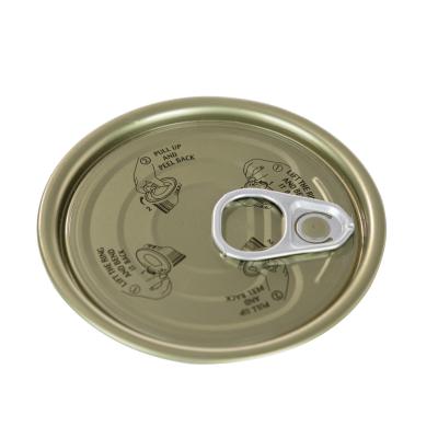 China 300 Tinplate Eoe BPA Ni Epoxy Lacquer Round Food Can Tuna Fish Easy Open End Lid zu verkaufen