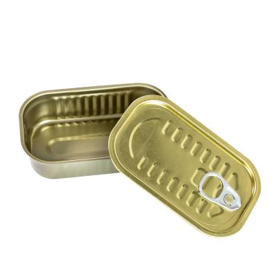 China Custom Standard Food Grade Oval Square Food Tin Can Use for Fish Food Canning Packing en venta