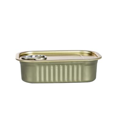 China Custom Tuna Fish Seal Square Food Ring Pull Tin Can Food Canning Can Packing zu verkaufen