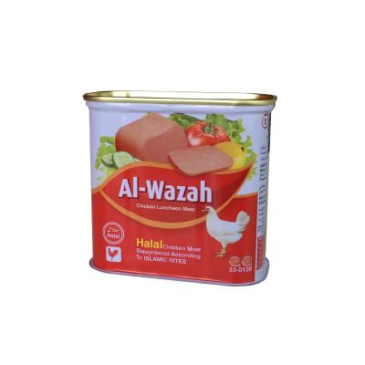 China OEM 340g Rectangular Food Tin Can Empty for Chicken Luncheon Meat Packing zu verkaufen