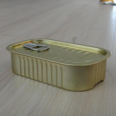 China 1/4 Club Square Tin Can 125g with Easy Open End en venta