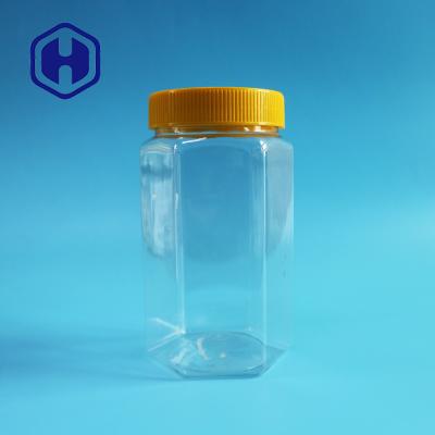 China Bulk van de de Verpakkingskruik van 670ml Transparante Plastic de MondVoedsel voor huisdieren Hexagon Brede Verpakking Te koop