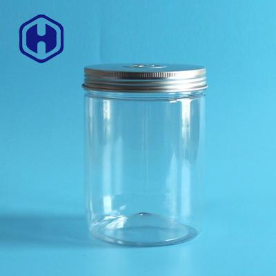 China Dried Sea Food Fish Plastic Packaging Jar 500ml With Aluminum Cap 113mm Height Te koop