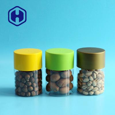 China 556ml 211# Transparent Empty PET Plastic Bottle Can With Screw Cover for sale