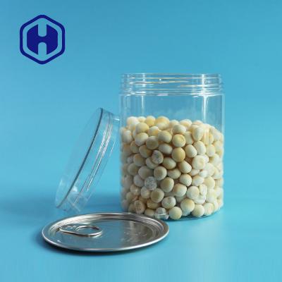 China 305# 500ml PET Can Transparent Canned Packaging Snack Chewing Gum Food Plastic Can for sale