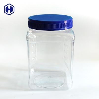 China Diámetro 110m m de la boca de la caja cuadrada 64OZ 1850ml del plástico transparente de la capacidad grande en venta