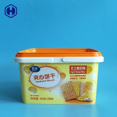 China 3.2L Two Handle IML Tubs Stackable Buckets With Lid Inside Wide 110MM for sale