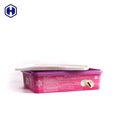 China caja del cuadrado IML de la categoría alimenticia 0.45KGS/rasguño plástico del envase de la torta resistente en venta