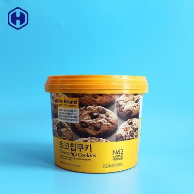 Chine ODM recyclable de petit de beurre du biscuit IML de seau anneau simple de poignée à vendre