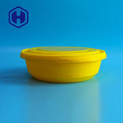 China Plastikbehälter 2000ml IML weiße schwarze gelbe recyclebare Microwavable nehmen Schüssel heraus zu verkaufen