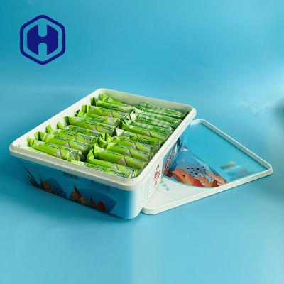 China De Plastic Containers van FDA IML met het Koekje van de de Opslagcracker van het Dekselvoedsel Verpakking Te koop