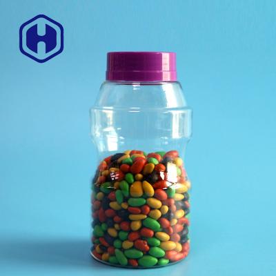 China 300ml Leak Proof Plastic Jar For Chocolate Beans Seeds Small Mouth PET Candy Jars With Screw Lid for sale