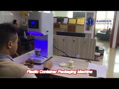 electric plastic container packaging machine soda cans  manual sealing