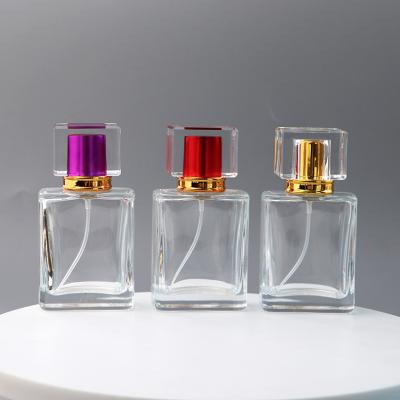 China Wholesale 30Ml 50Ml Custom Perfume Bottles Logo Luxury Refillable Spray Glass Perfume Packaging Spray Perfume Bottle With Lids for sale