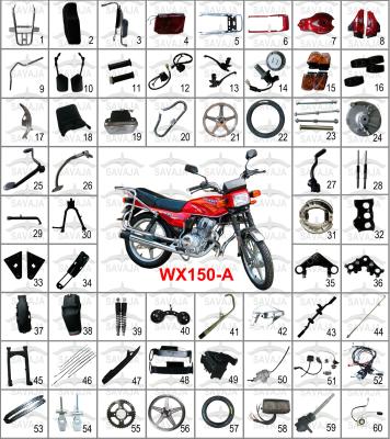 China WANXIN HAOJIN CGL SPARE PARTS MOTORCYCLE SPARE PARTS FOR WANXIN WX150-A WX150-A WX150-A for sale