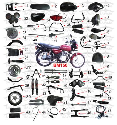 China MOTORCYCLE SPARE PARTS FOR BAJAJ150 LA LA MOTO,BM150,MOTO ASESSORIES FOR BM150 BM150 BM150 for sale