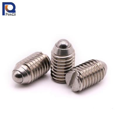 China Stainless steel spring plungers with slot and ball stainless steel for sale