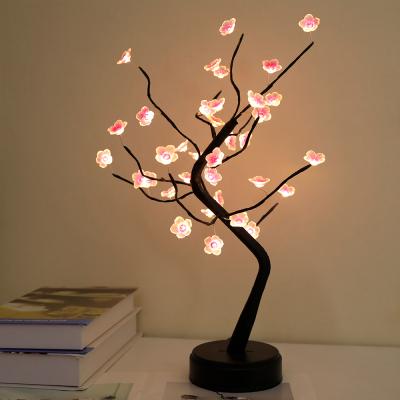 China Lumi from Barber Shop Gleam dropshipping Plum Blossom Artificial Flowers Baby Night Light 36LED Birthday Gift for sale