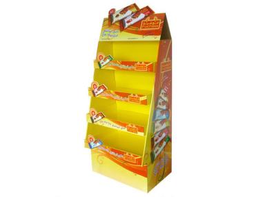 China Snacks Flooring Point Of Sale Cardboard Display Stands With Custom Logo Printed for sale