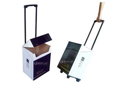 China Exhibitor Cardboard Trolley Boxes Custom Printed For EXPO Promotion for sale