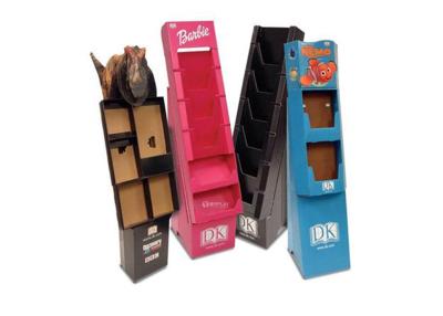 China Exhibition Floor Display Racks Pet Foods Cardboard POP Stand for sale