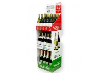 China Waterproof Beer Corflute Cardboard Floor Display Stand Brand Showing for sale