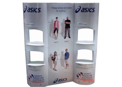 China Recycled Sports Cardboard Totem Display , Cardboard Portable Product Display Stands for sale