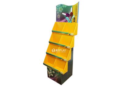 China Custom Printing POP Cardboard Floor Display Racks for Nail Polish Promotion for sale